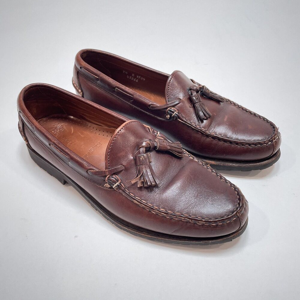 Allen Edmonds Loafers Mens 9.5 Brown Leather Kingfield Tassel Slip On.